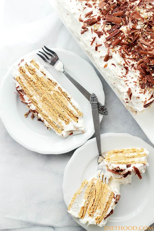 Slices of pumpkin icebox cake