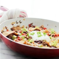 Skillet Burritos | www.diethood.com | One-Skillet dinner ready in 30-minutes, combining all your favorite Mexican flavors!