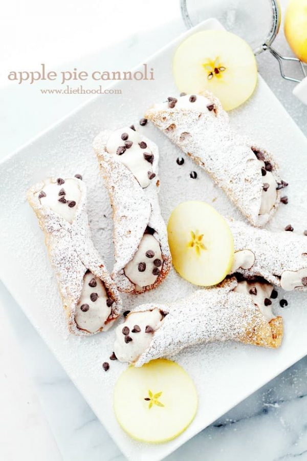 Creamy Apple Pie Cannoli | Diethood