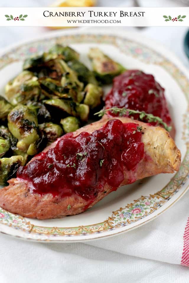 Cranberry Turkey Breast | www.diethood.com | Tender and juicy turkey breasts cooked in a sweet and delicious cranberry sauce.