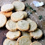 Garlic Parmesan Blue Cheese Crackers | www.diethood.com | Irresistible homemade cheese crackers rolled in crunchy sesame seeds.