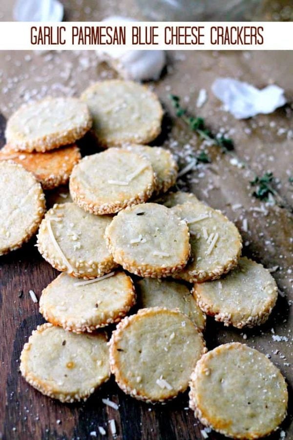 Garlic Parmesan Blue Cheese Crackers Recipe | Diethood
