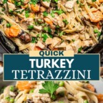 Turkey tetrazzini Pinterest image.