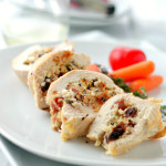 Goat Cheese, Bacon and Raisins Stuffed Chicken Breasts