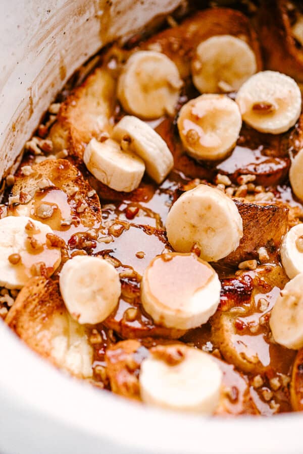 Creamy Crock Pot Banana French Toast Recipe Slow Cooker Breakfast