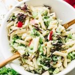 Apples and Celery Pasta Salad with Light Caesar Dressing