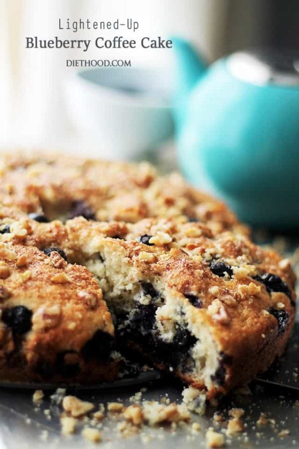 Lightened-Up Blueberry Coffee Cake Recipe | Diethood