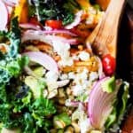 Kale Salad Pinterest sharing image.