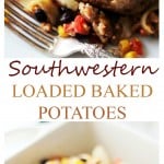 Southwestern loaded baked potatoes pinterest image.