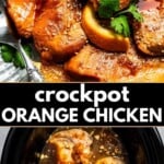Crockpot Orange Chicken Pinterest image.