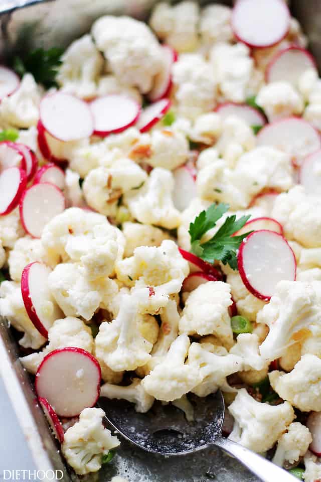 Garlic Parmesan Cauliflower Salad 