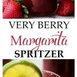 Very Berry Margarita Spritzer - A refreshing and delicious twist on the classic Margarita made with fresh berries, daiquiri mix and seltzer water. This is the perfect drink for parties and/or gatherings. Get the recipe on diethood.com