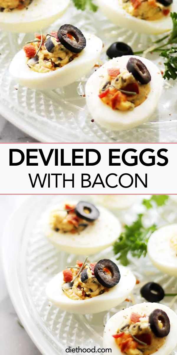 Deviled Eggs with Bacon | Diethood