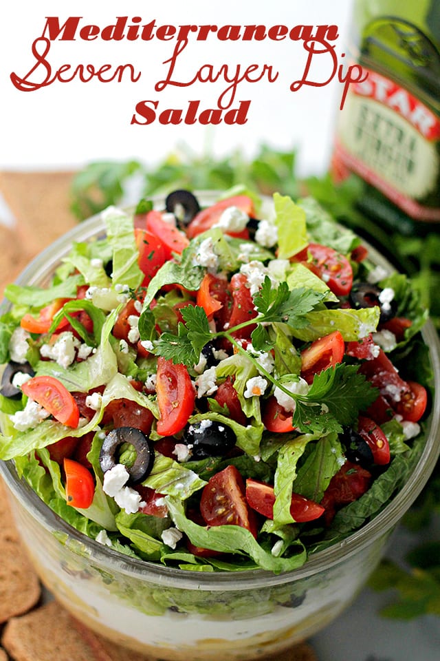 Mediterranean Seven-Layer Dip Salad