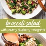 Broccoli salad Pinterest image.