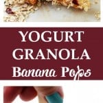 Pinterest title image for Banana Popsicles.