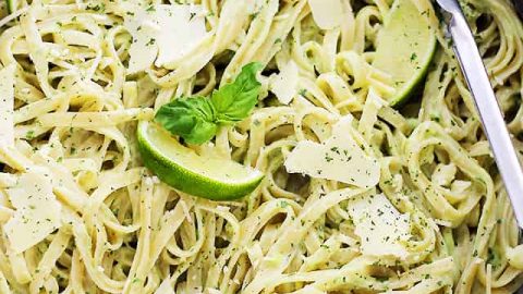 Creamy Basil-Avocado Pasta Recipe | Diethood