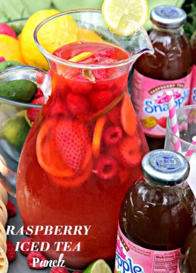 Raspberry Iced Tea Punch – Fresh berries, limeade and Raspberry Iced Tea come together to create this incredibly delicious and refreshing summer Punch drink!