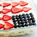 Red, White and Blue Tiramisu {NO BAKE Dessert!}