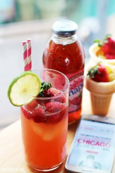 Refreshing Raspberry Iced Tea Punch | Diethood