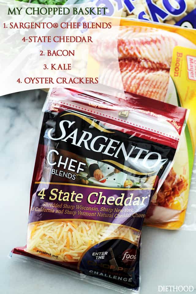 A bag of shredded cheddar cheese that will be used to make the pork chop crust for these Easy Breaded Pork Chops.