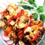 Sesame Soy Pineapple Chicken Kabobs