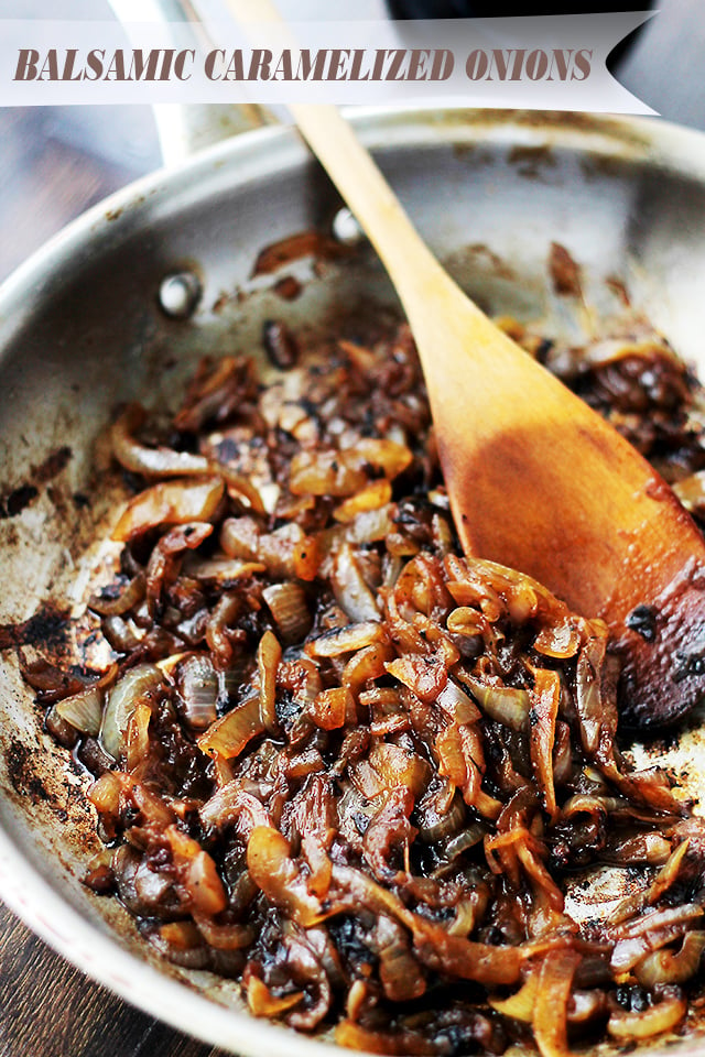 Balsamic Caramelized Onions | www.diethood.com | Soft, dark and sweet caramelized onions with a splash of tangy balsamic vinegar.