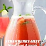 Strawberry limeade Pinterest image.