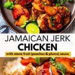 Jamaican jerk chicken Pinterest image.