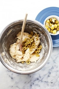 Flavorful Skillet Biscuits with Garlic-Basil Olives