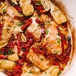 crock pot chicken thighs with artichokes and sundried tomatoes