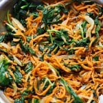 Sweet Potato Noodles with Spinach