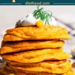 Cornbread pancakes Pinterest image.