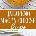 Jalapeno Macaroni and Cheese Cups pinterest image.