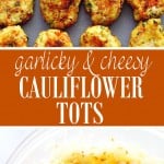 Garlicky & Cheesy Carrots and Cauliflower Tots | www.diethood.com | Baked, crispy, garlicky, and cheesy tots made of cauliflower and carrots.