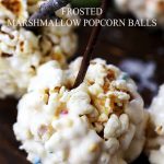 Frosted Marshmallow Popcorn Balls