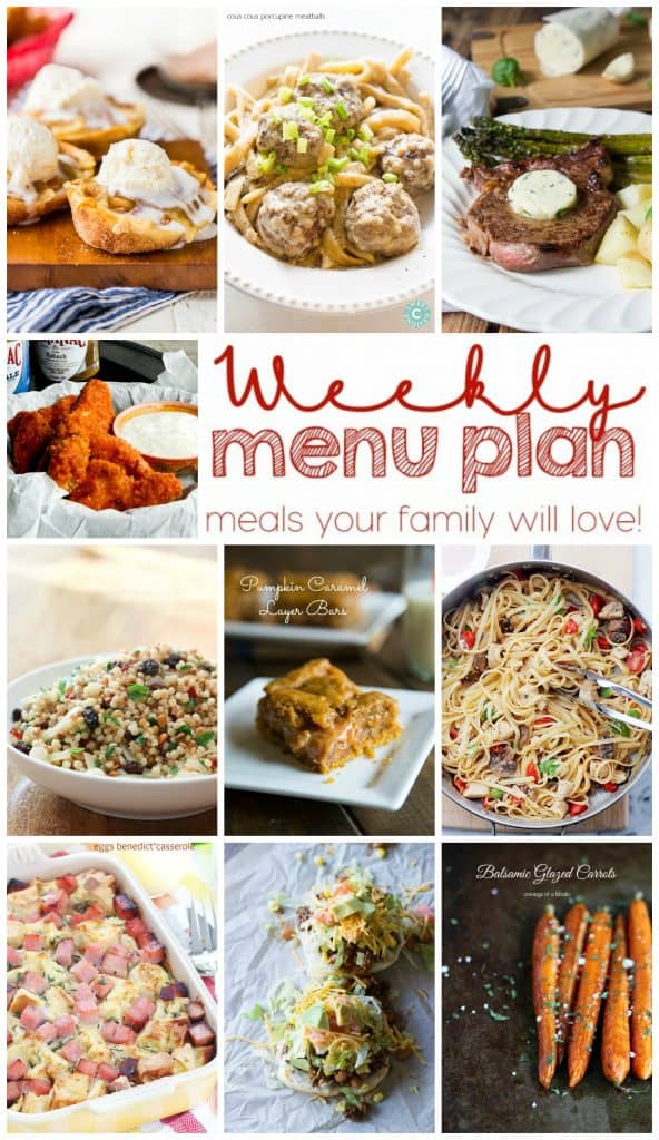 Pinterest Collage for Week 16 Meal Plan with examples of 10 recipes