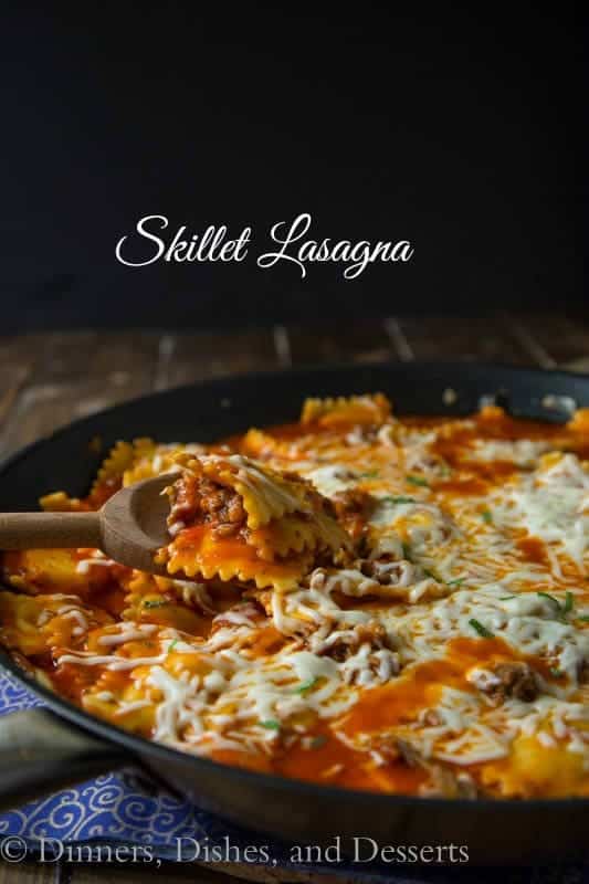 Skillet lasagna in a skillet