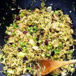 Shaved Brussels Sprouts Stir Fry With Cranberries