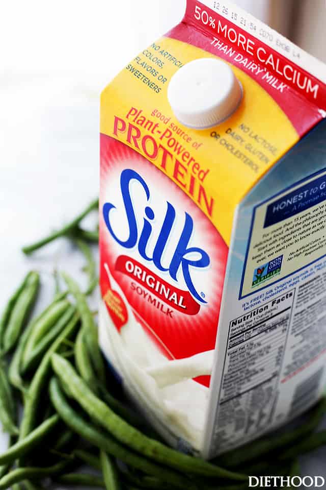 Silk Soy Milk, used to make the vegan cream sauce.