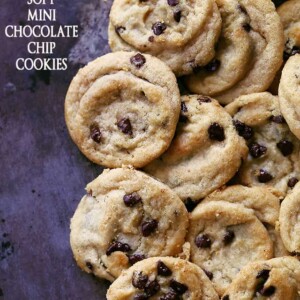 Soft Mini Chocolate Chip Cookies - No one can resist a soft and chewy cookie, especially when it's in mini form!