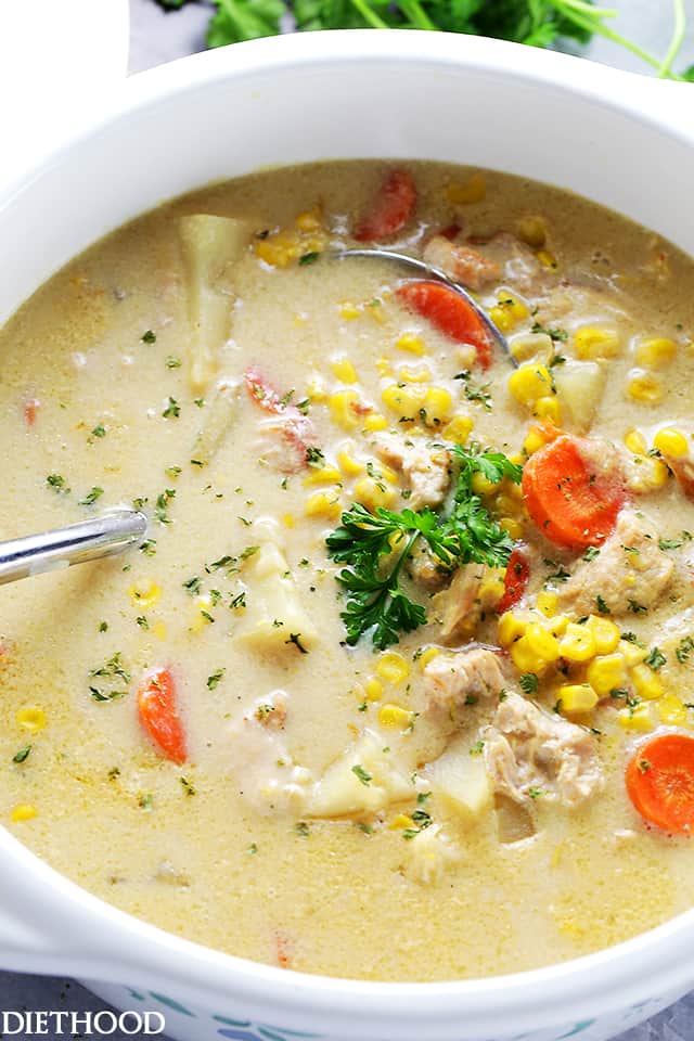 Turkey Corn Chowder Recipe Diethood 