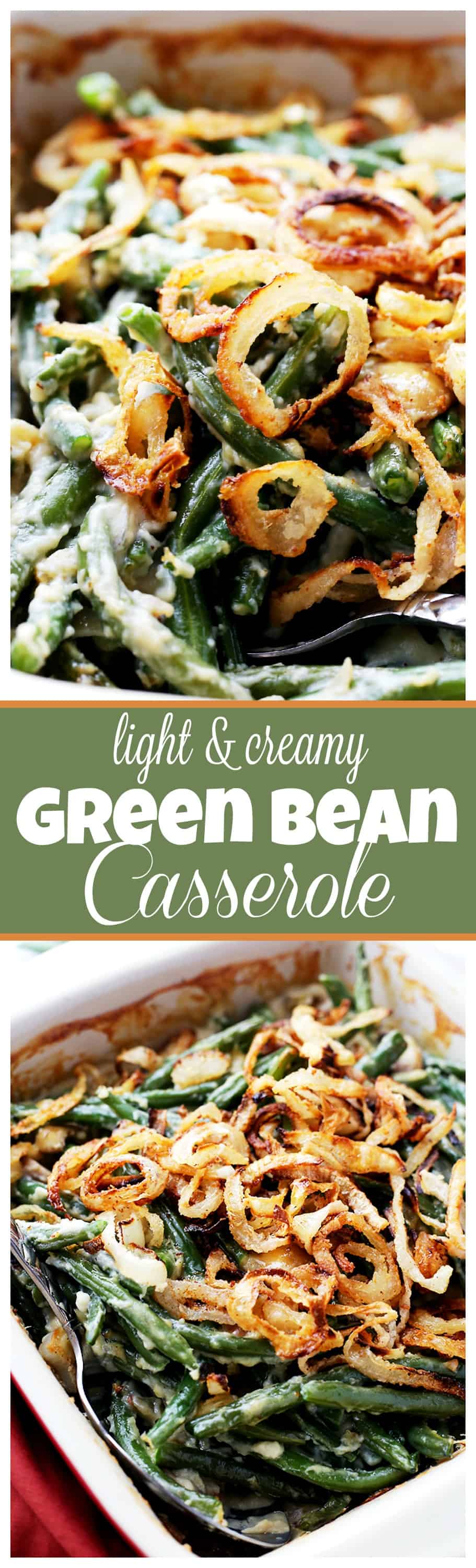 Lightened-Up Creamy Green Bean Casserole | Diethood