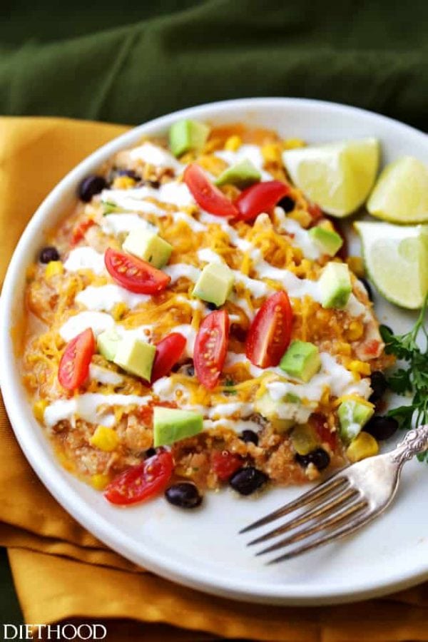 Easy Crock Pot Salsa Chicken Quinoa Casserole Recipe