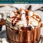 Dark hot chocolate Pinterest image.