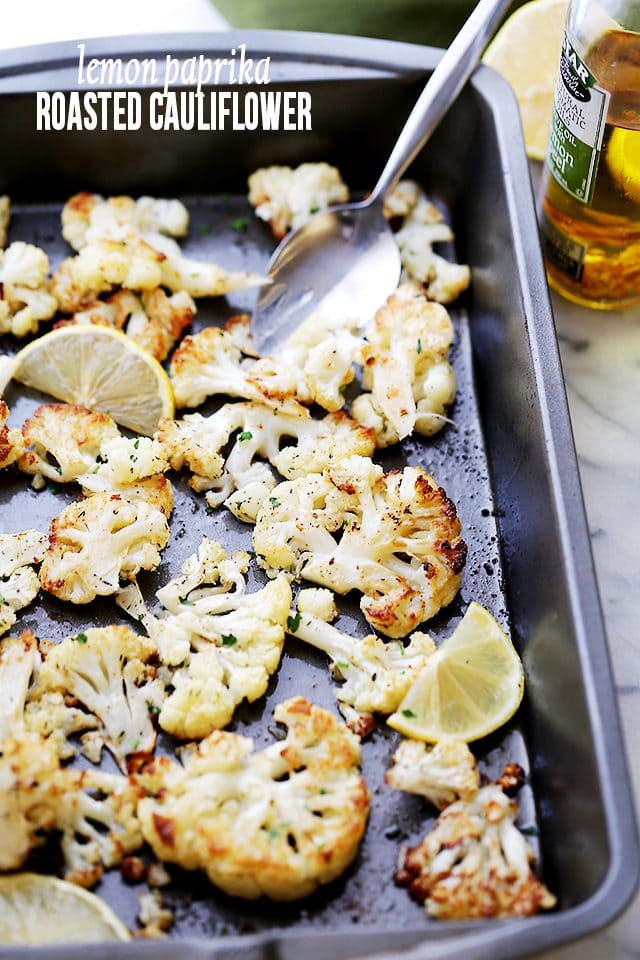 Lemon Paprika Roasted Cauliflower Recipe Image
