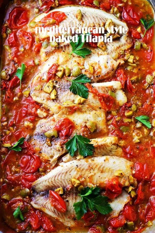 Mediterranean Style Baked Tilapia + How Do You O-live $5000 Sweepstakes ...