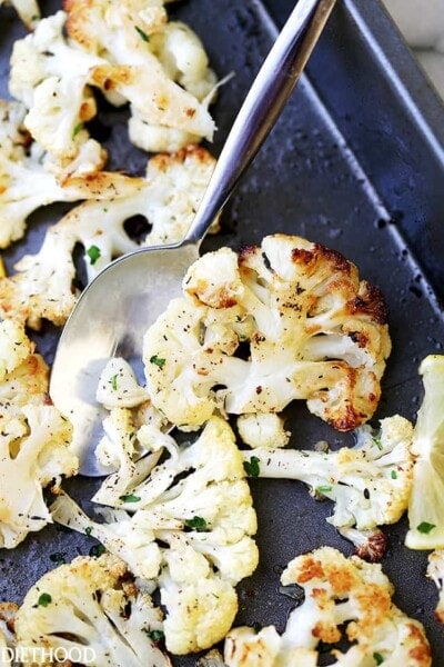 Lemon Paprika Roasted Cauliflower Recipe | Diethood