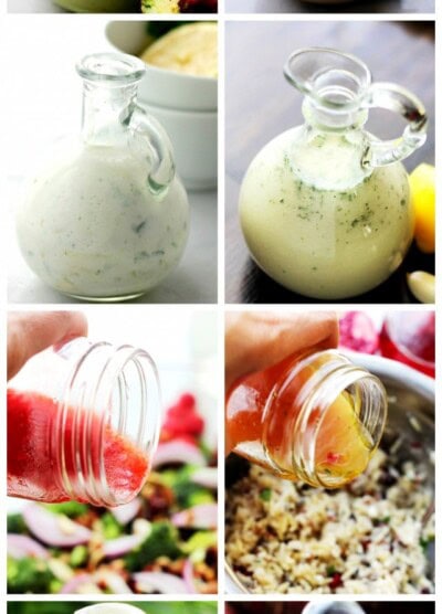 Eight Light and Healthy Homemade Salad Dressings - A collection of my favorite homemade salad dressings. Bright, flavorful salad dressing recipes that will make your salads sing!