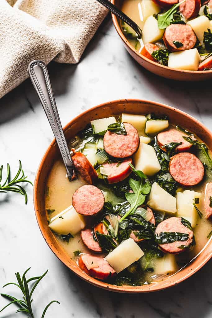 Smoked Sausage Kale And Potato Soup Recipe Diethood